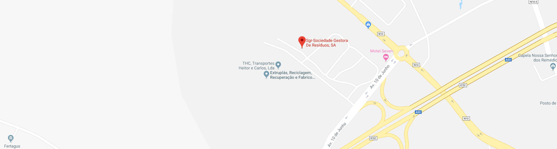 Mapa de localização da SGR